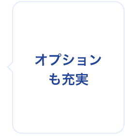 オプションも充実